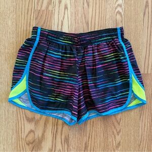 MTA Sport Black and Blue Athletic Shorts Lightweight Stretchy Design